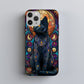 Mystic Midnight Cat in Stained Glass