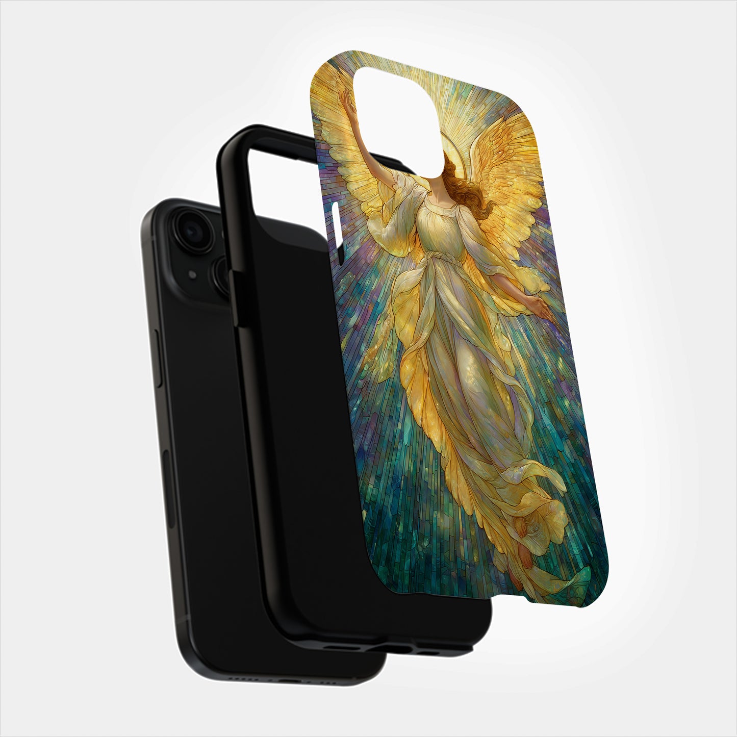 Heaven’s Light – Radiant Angel Stained Glass Majesty