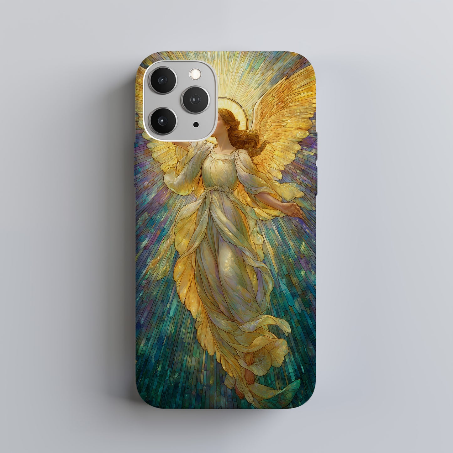 Heaven’s Light – Radiant Angel Stained Glass Majesty