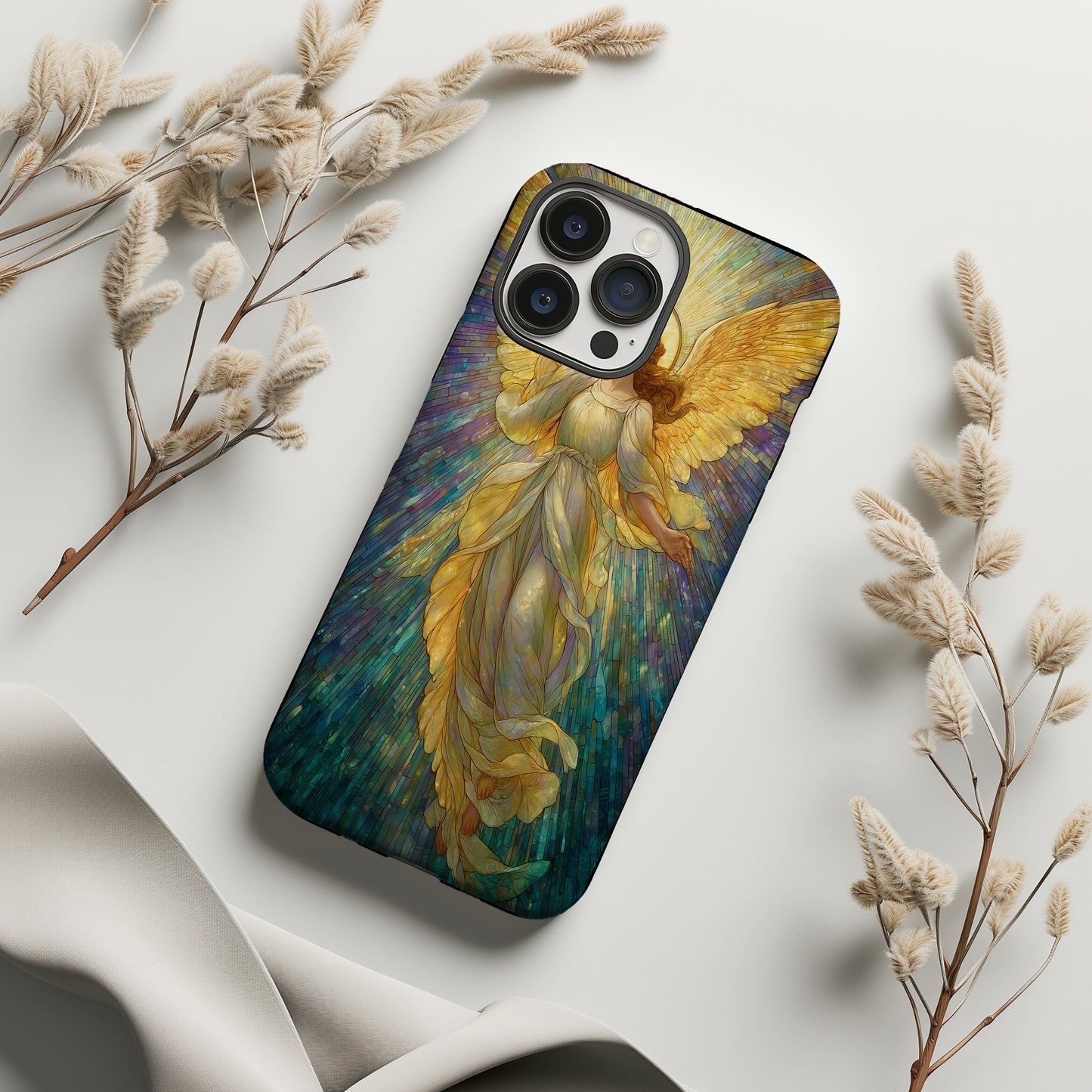 Heaven’s Light – Radiant Angel Stained Glass Majesty