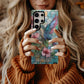 Radiant Hummingbird & Hibiscus Stained Glass Phone Case