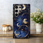 Celestial Harmony – Crescent Moons & Stars in Stained Glass Phone Case