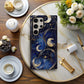 Celestial Harmony – Crescent Moons & Stars in Stained Glass Phone Case