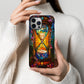 Timeless Flow – Cosmic Hourglass Stained Glass Phone Case