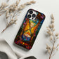 Timeless Flow – Cosmic Hourglass Stained Glass Phone Case