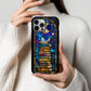 Lunar Library – Celestial Stained Glass Book Stack Phone Case