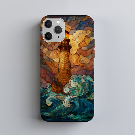 Beacon of Hope – Lighthouse Stained Glass Phone Case