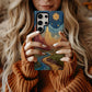 Golden Peaks & Starlit Path Stained Glass Phone Case