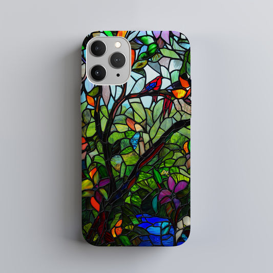 Tropical Paradise Stained Glass Phone Case