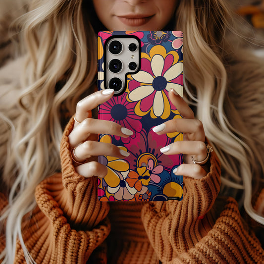 Retro Bloom Burst Phone Case