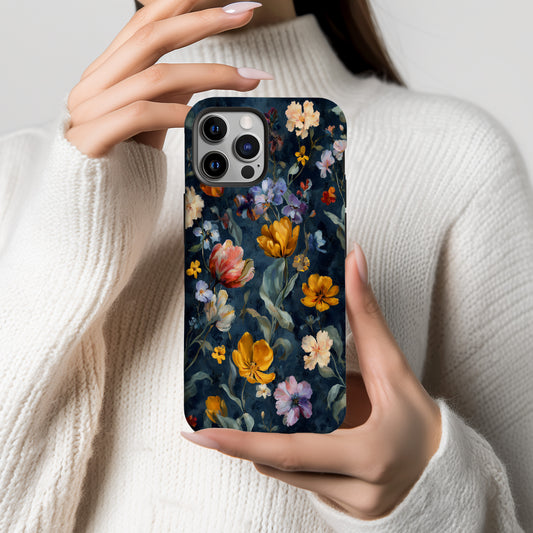 Moonlit Garden Elegance Floral Phone Case