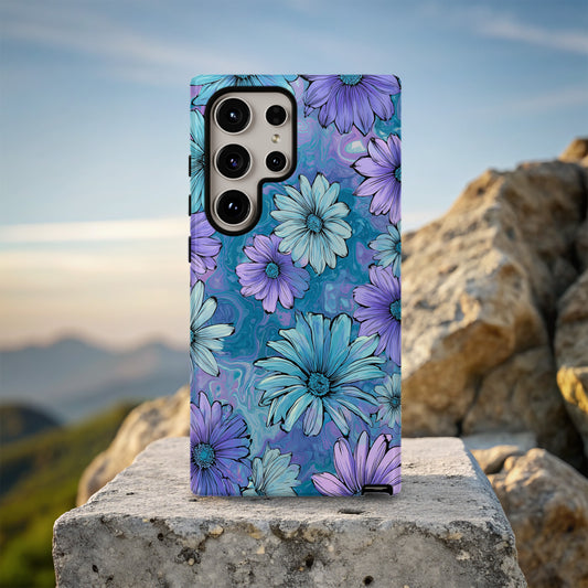 Icy Twilight Bloom Floral Phone Case