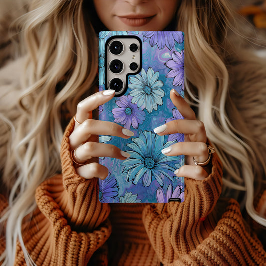 Icy Twilight Bloom Floral Phone Case