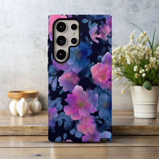 Midnight Radiance Floral Phone Case