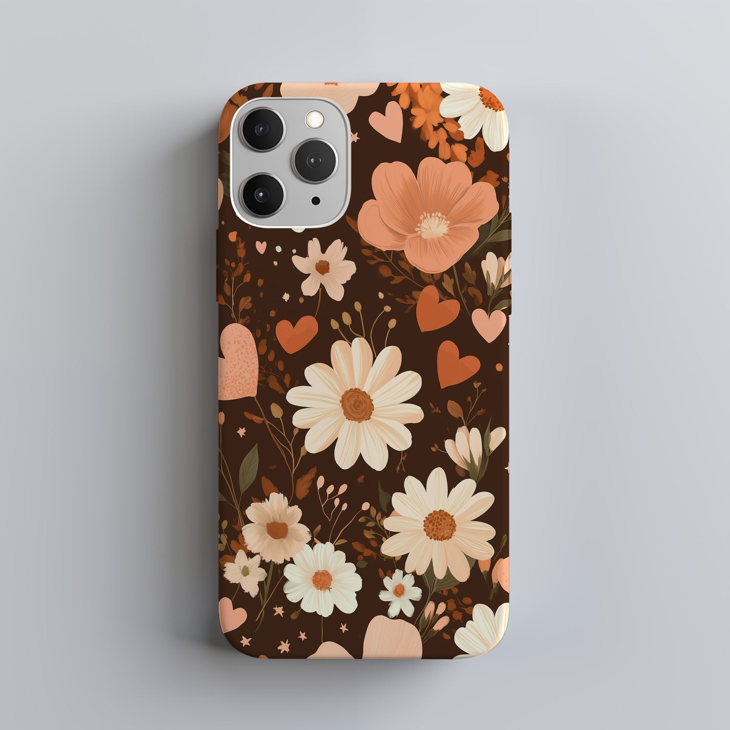 Boho Hearts & Blossoms Floral Phone Case