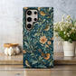 Teal Tapestry Songbird Phone Case