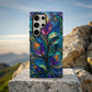 Jewel-Tone Nouveau Bloom Stained Glass Phone Case  Description: