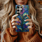 Jewel-Tone Nouveau Bloom Stained Glass Phone Case  Description: