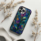 Jewel-Tone Nouveau Bloom Stained Glass Phone Case  Description: