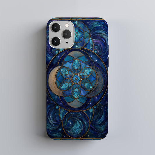 Celestial Mandala Stained Glass Phone Case