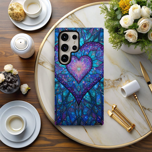 Celestial Heartlight Stained Glass Phone Case