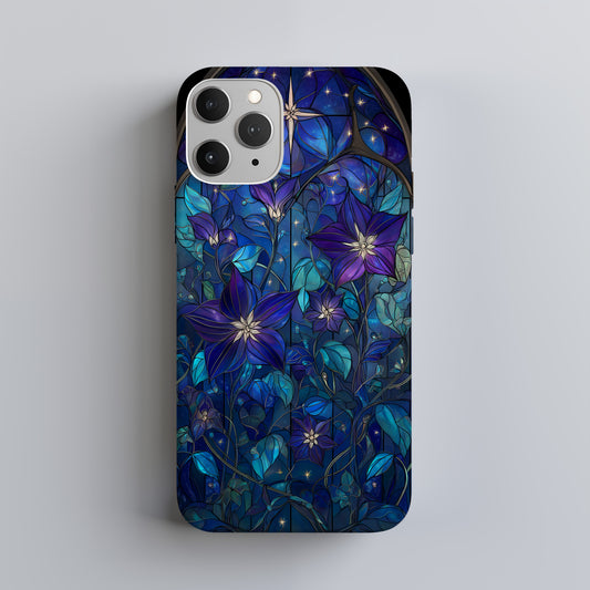 Nocturnal Garden Stained Glass Phone Case