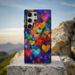 Galactic Love Stained Glass Hearts Phone Case