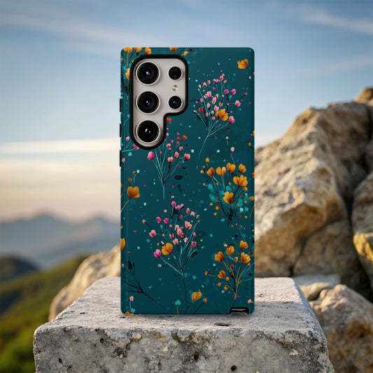 Midnight Wildflower Meadow Phone Case