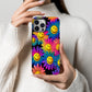 Neon Bloom Smiley Phone Case
