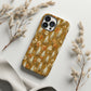 Autumn Ghost Floral Phone Case – Mustard Yellow Fall Aesthetic Protective Case