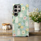 Pastel Ghost Garden Phone Case – Cute Mint Floral Aesthetic Protective Case