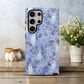Blue Ghost Floral Phone Case – Pastel Gothic Aesthetic Protective Case