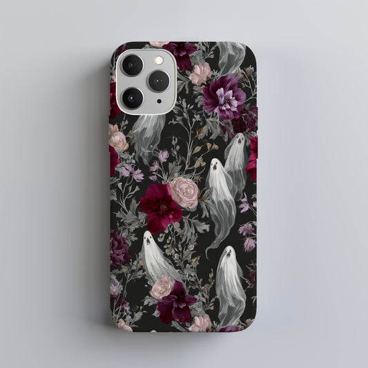 Gothic Ghost Rose Phone Case – Dark Floral Aesthetic Protective Case