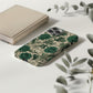 Vintage Botanical Protective Phone Case – Green & Cream Floral Illustration
