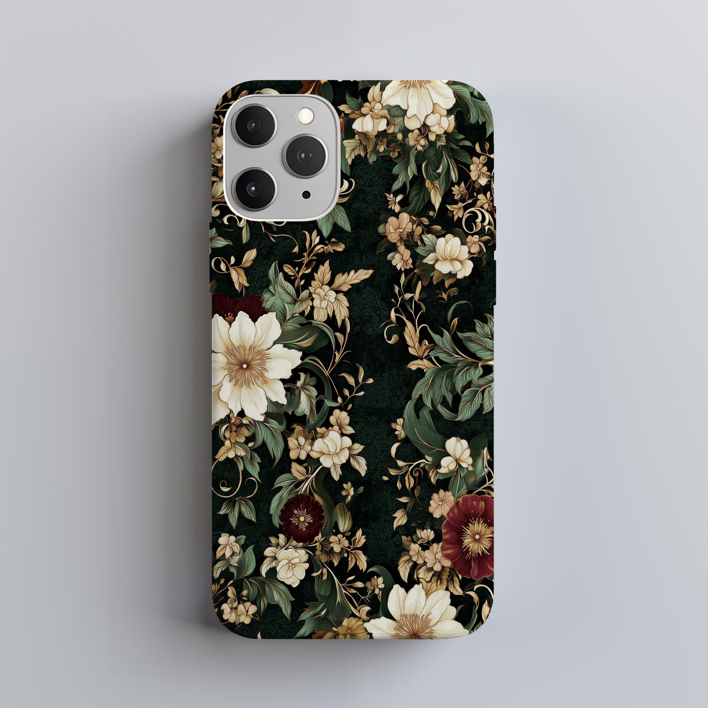 Luxury Midnight Floral Phone Case – Elegant Dark Botanical Design