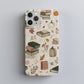 Cozy Autumn Books & Pumpkins Phone Case – Fall Aesthetic Protective Cover