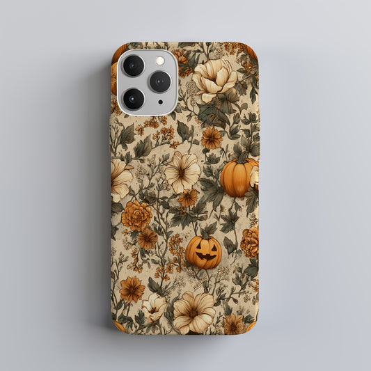 Pumpkin Spice Floral Phone Case – Autumn Harvest & Halloween Design