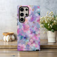 Enchanted Blossom Phone Case – Pastel Pink & Purple Floral with Butterflies ✨🌸