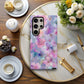 Enchanted Blossom Phone Case – Pastel Pink & Purple Floral with Butterflies ✨🌸