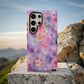 Dreamy Watercolor Floral Phone Case – Pastel Pink, Purple & Butterfly Design ✨🌸