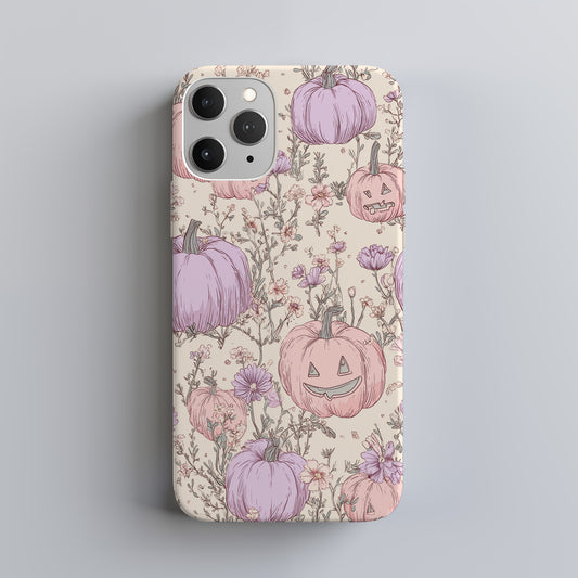 Pastel Pumpkin Patch Phone Case – Cute Halloween Floral Design 🎃🌸