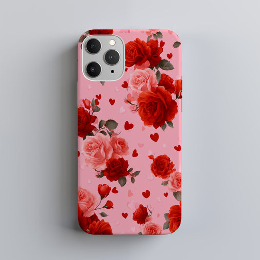 🌹 Romantic Roses & Hearts Protective Phone Case – Valentine’s Day Edition