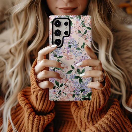 🌸 Pastel Spring Blossom Protective Phone Case – Elegant Floral Design
