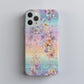 🌈 Pastel Rainbow Blossom Protective Phone Case – Dreamy Floral Gradient Design