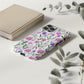 💜 Pink & Purple Wildflower Protective Phone Case – Watercolor Floral Design