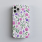 💜 Pink & Purple Wildflower Protective Phone Case – Watercolor Floral Design
