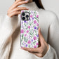💜 Pink & Purple Wildflower Protective Phone Case – Watercolor Floral Design