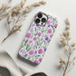 💜 Pink & Purple Wildflower Protective Phone Case – Watercolor Floral Design
