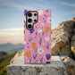 🌼 Playful Daisy & Tulip Protective Phone Case – Hand-Drawn Floral Design
