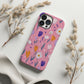 🌼 Playful Daisy & Tulip Protective Phone Case – Hand-Drawn Floral Design